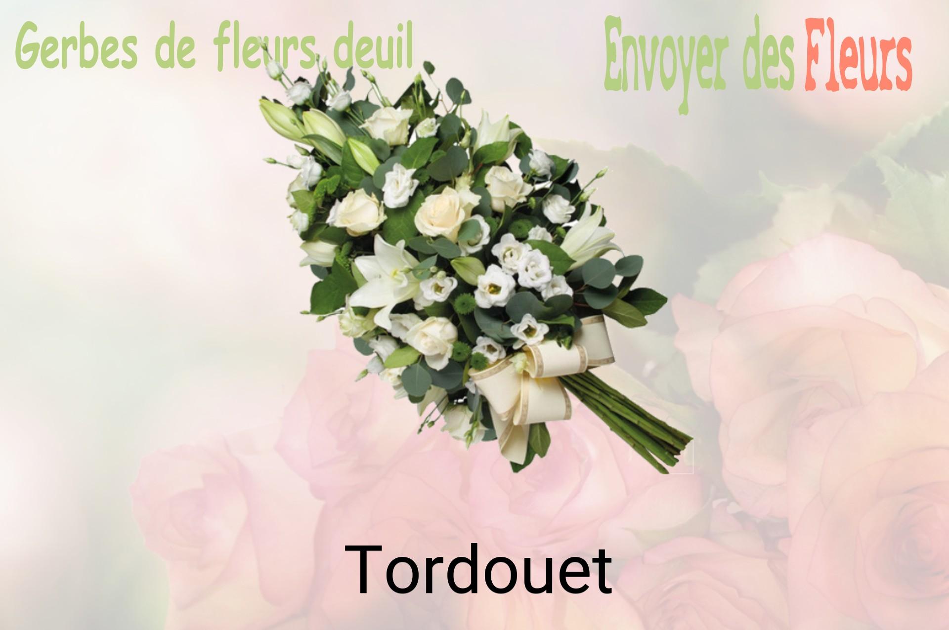 Gerbe de fleurs de deuil livrée à Tordouet